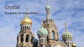  Presentation with blood lipids - Beautiful presentation theme featuring saint peterburgs - church of savior on spilled backdrop and a light blue colored foreground