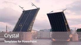  Presentation with bridge - Audience pleasing presentation consisting of saint peterburgs - landscape with the image backdrop and a gray colored foreground