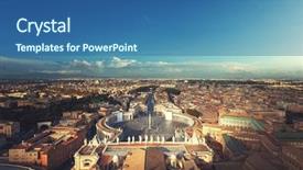  Presentation with vatican - Slide deck with saint peter's square in vatican background and a ocean colored foreground