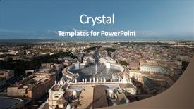  Presentation with vatican - Cool new PPT theme with saint peter's square in vatican backdrop and a teal colored foreground