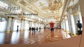  Presentation with throne - Beautiful PPT theme featuring saint-petersburg-apr-7-st backdrop and a coral colored foreground