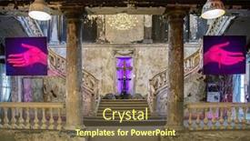  Presentation with church altar - Colorful presentation design enhanced with saint-petersburg-russia-23-march backdrop and a tawny brown colored foreground