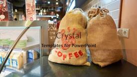  Presentation with starbucks - PPT theme featuring saint-petersburg-russia-circa-march background and a gold colored foreground