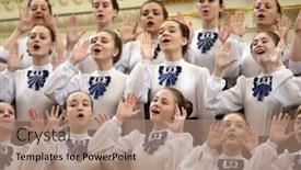  Presentation with choir - Slide set having saint-petersburg-russia-february-25 background and a coral colored foreground