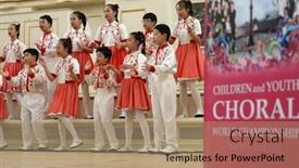  Presentation with youth group - Presentation design enhanced with saint-petersburg-russia-february-25 background and a coral colored foreground