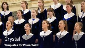  Presentation with choir - Colorful presentation theme enhanced with saint-petersburg-russia-february-25 backdrop and a black colored foreground