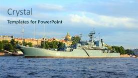  Presentation with navy ship - Colorful slides enhanced with saint-petersburg-russia-july-29 backdrop and a sky blue colored foreground