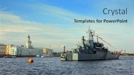  Presentation with navy ship - Slides featuring saint-petersburg-russia-july-29 background and a light blue colored foreground