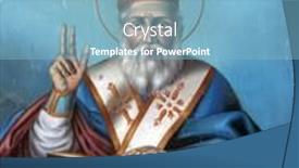  Presentation with saint - Theme with saint-spyridon background and a light blue colored foreground