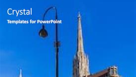  Presentation with vienna - Amazing PPT theme having saint-stephan-cathedral-in-vienna backdrop and a gray colored foreground