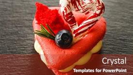  Presentation with saint - PPT theme having saint-valentin macaroon background and a crimson colored foreground