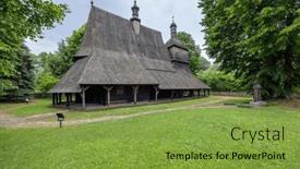  Presentation with calvary and church - Slides consisting of saints-philip-and-james-church background and a seafoam green colored foreground