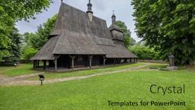  Presentation with church - Presentation theme consisting of saints-philip-and-james-church and a tawny brown colored foreground