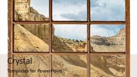  Presentation with vintage book - PPT layouts consisting of saish - cliff buttes and mesa background and a coral colored foreground