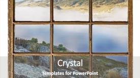  Presentation with cabin - Amazing presentation theme having saish - colorado mountain valley and lake backdrop and a  colored foreground