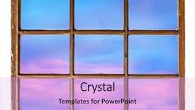  Presentation with seeing through fog - Presentation design enhanced with saish - colorful sunset sky as seen background and a  colored foreground