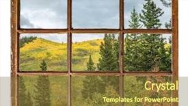  Presentation with fall mountains - Audience pleasing slide set consisting of saish - fall colors in colorado rocky backdrop and a tawny brown colored foreground