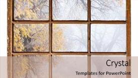  Presentation with foggy - Presentation featuring saish - foggy nostalgic autumn park background and a  colored foreground