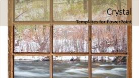  Presentation with fine food and wine spring - Cool new presentation design with saish - mountain river in early spring backdrop and a coral colored foreground