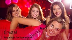  Presentation with hen - Audience pleasing theme consisting of saish - pretty friends on a hen backdrop and a crimson colored foreground