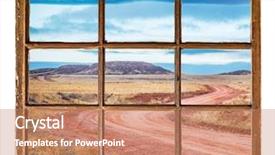  Presentation with ranch - Colorful PPT theme enhanced with saish - windy ranch road in colorado backdrop and a coral colored foreground