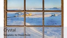  Presentation with colorado - Presentation theme featuring saish - winter scenery of northern colorado background and a light blue colored foreground