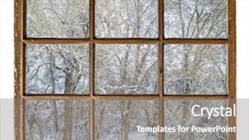  Presentation with scenery - Amazing presentation theme having saish - winter scenery of trees backdrop and a gray colored foreground