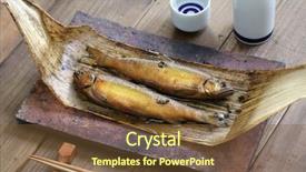  Presentation with japan sake - Colorful PPT theme enhanced with sake japanese rice wine backdrop and a tawny brown colored foreground