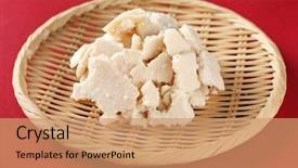  Presentation with japan sake - Theme featuring sake kasu japanese rice wine background and a coral colored foreground