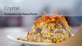  Presentation with sakura - Slide set with sakura-shrimp-fried-rice-dish background and a lemonade colored foreground