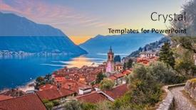  Presentation with italy - PPT theme enhanced with sala-comacina-como-italy-town and a light blue colored foreground