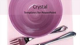  Presentation with kitchen towel - Beautiful slides featuring salad bowl and silverware over kitchen towel isolated on white background backdrop and a coral colored foreground