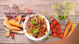  Presentation with carrots - PPT layouts enhanced with salad-coleslaw-red-cabbage background and a lemonade colored foreground