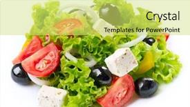  Presentation with feta cheese - Cool new presentation with salad greek salad isolated backdrop and a yellow colored foreground