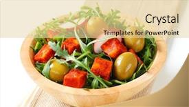  Presentation with greek feta cheese famous dairy - Slide set enhanced with master bedroom in orange background and a dark gray colored foreground