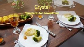  Presentation with juice - Beautiful presentation theme featuring salad in bowls and juice backdrop and a tawny brown colored foreground