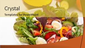  Presentation with eggs egg carton egg box - Audience pleasing PPT layouts consisting of salad mix with quail eggs backdrop and a yellow colored foreground