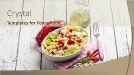  Presentation with capsicum - Cool new presentation with salad-with-beans-lettuce-capsicum backdrop and a soft green colored foreground