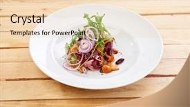  Presentation with beetroot - PPT layouts having vegetarian salad with beetroot honey background and a lemonade colored foreground