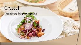  Presentation with beetroot - Colorful slide deck enhanced with vegetarian salad with beetroot honey backdrop and a lemonade colored foreground