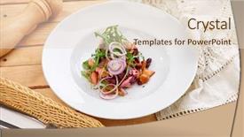  Presentation with beetroot - Beautiful slide deck featuring vegetarian salad with beetroot honey backdrop and a lemonade colored foreground