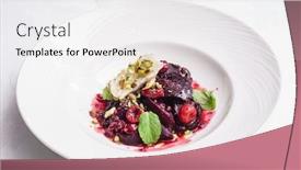  Presentation with beetroot - Beautiful presentation theme featuring salad-with-beetroot backdrop and a white colored foreground