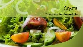  Presentation with white healthy food - Colorful PPT layouts enhanced with salad with black and yellow cherry tomatoes red and white onion cucumber lettuce and fresh dill home made tasty food symbolic image concept for a tasty and healthy meal close up backdrop and a yellow colored foreground