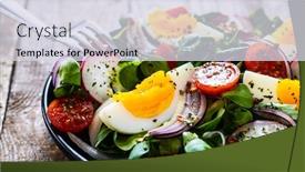  Presentation with egg - Cool new theme with salad-with-boiled-egg backdrop and a sky blue colored foreground