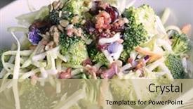  Presentation with cauliflower - Amazing slide deck having salad with broccoli cauliflower red backdrop and a coral colored foreground