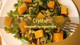  Presentation with pumpkin seeds - Theme with salad with pumpkin pumpkin seeds background and a tawny brown colored foreground