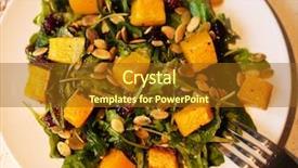  Presentation with pumpkin seeds - Beautiful PPT theme featuring salad with pumpkin pumpkin seeds backdrop and a  colored foreground