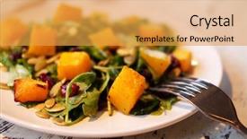  Presentation with pumpkin seeds - PPT layouts consisting of salad with pumpkin pumpkin seeds background and a  colored foreground
