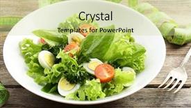  Presentation with quail - Theme with salad with quail egg background and a soft green colored foreground