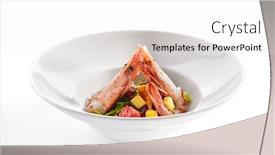  Presentation with mango fruit - Theme having white background prepared restaurant gourmet background and a white colored foreground